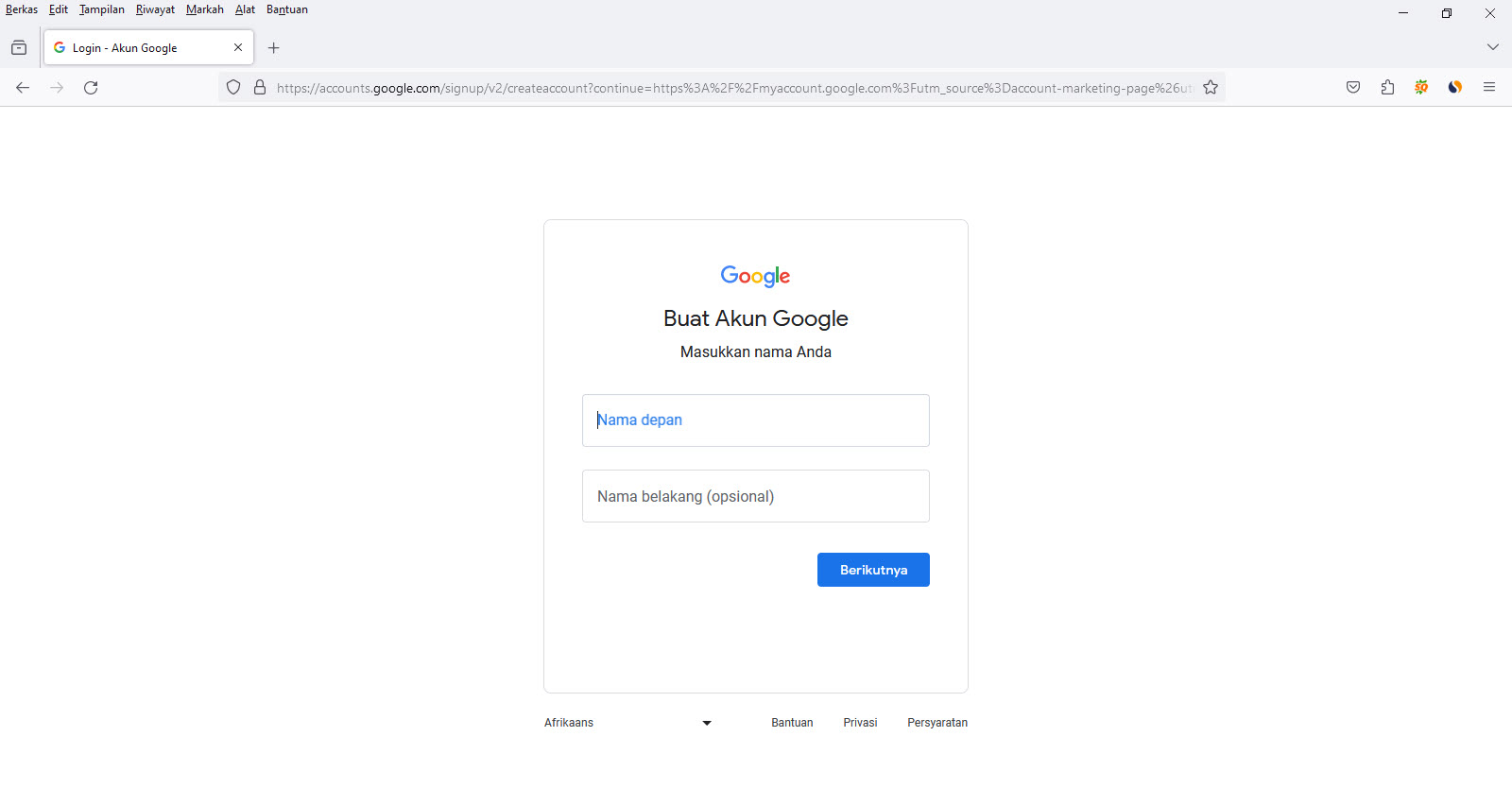 Cara Membuat Akun Google Baru
