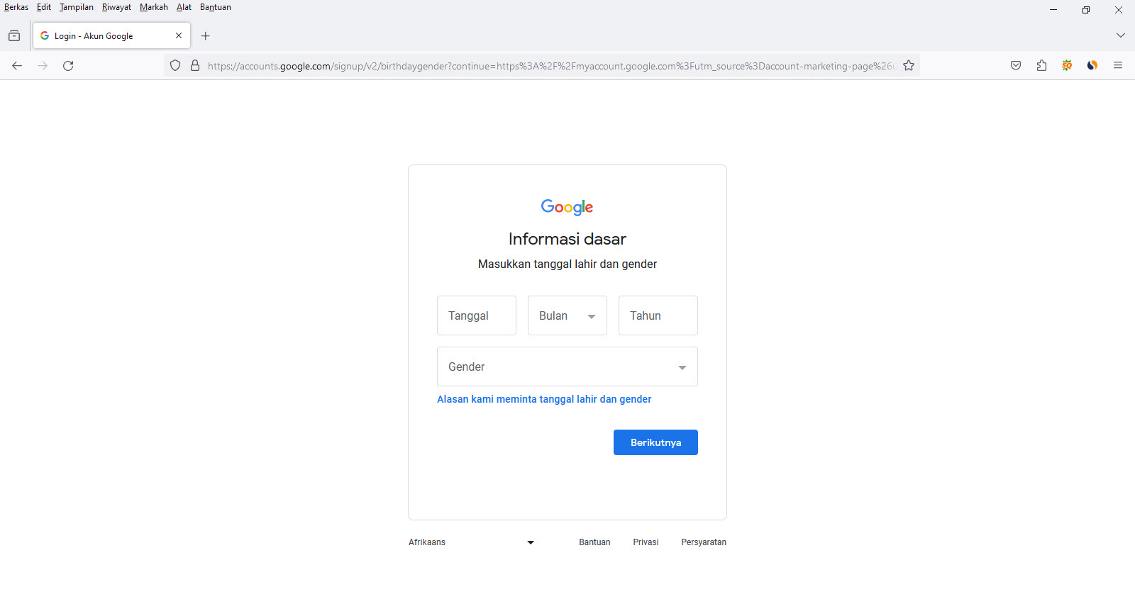 Cara Membuat Akun Google Baru