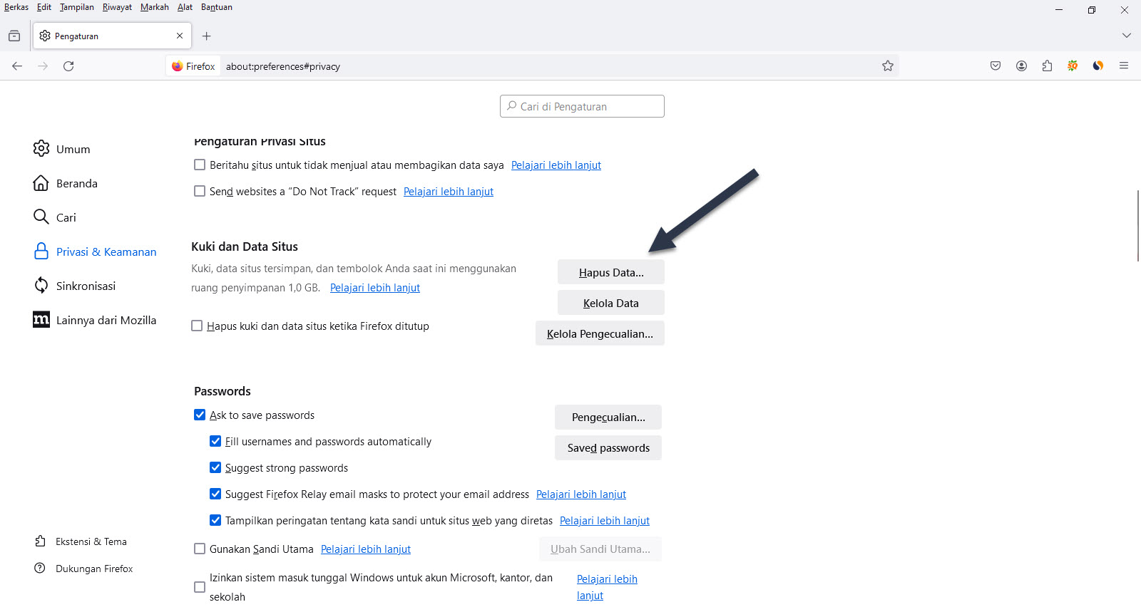 Cara Membersihkan Cache Di Mozilla Firefox
