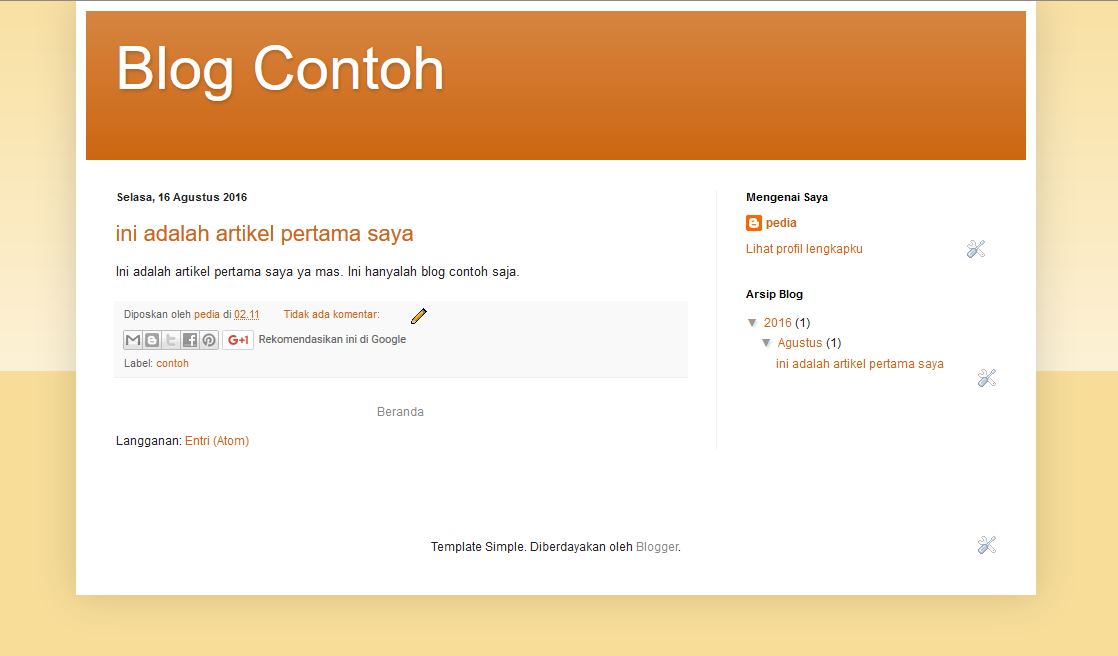 Tutorial Membuat Blog Profesional Di Blogspot Dengan Gratis