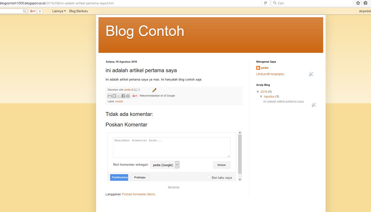 Tutorial Membuat Blog Profesional Di Blogspot Dengan Gratis