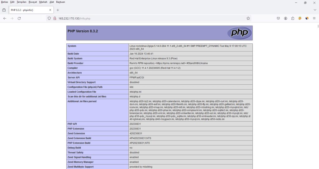 Cara Menginstall WordPress Di Rockylinux 9 Dengan Apache PHP MySQL