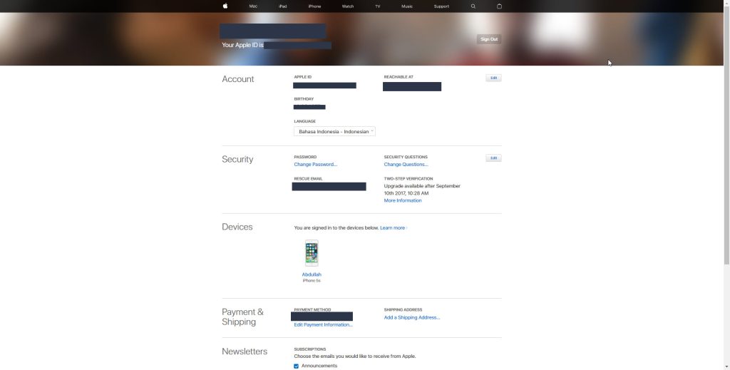 Cara Membuat ID Apple Baru