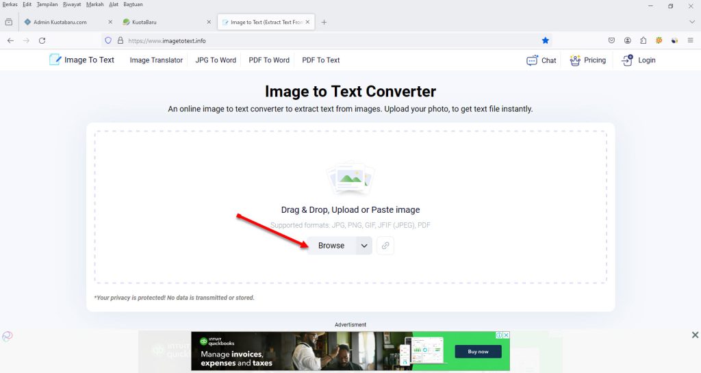 Cara Merubah Gambar Menjadi Text Dengan Aplikasi Online