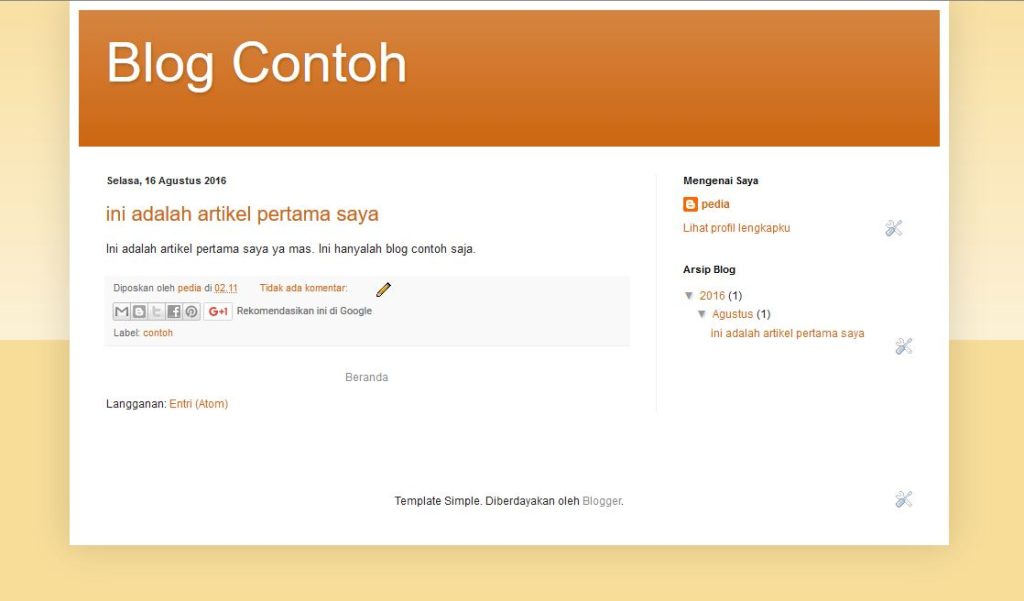 Tutorial Membuat Blog Profesional Di Blogspot Dengan Gratis